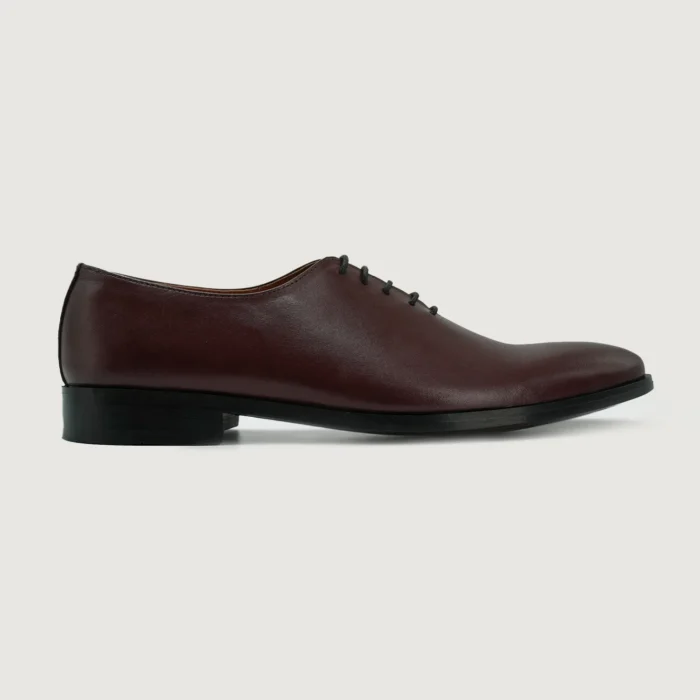 Director Wholecut Maroon Leather Shoes