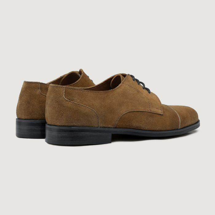 Attorney Derby Brown Suede Leather Shoes - StudGuard