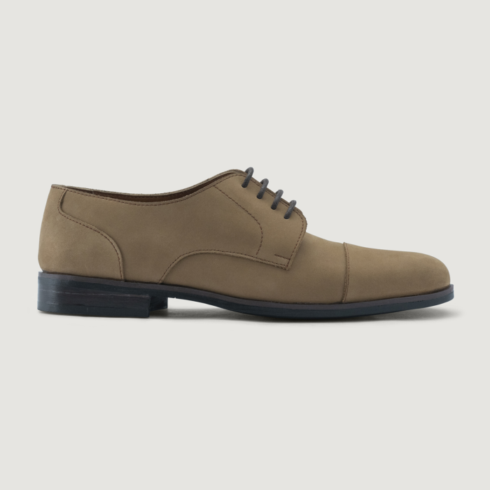 Attorney Derby Brown Nubuck Leather Shoes - StudGuard