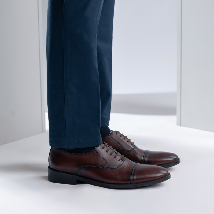 Professor Oxford Burnished Brown Leather Shoes