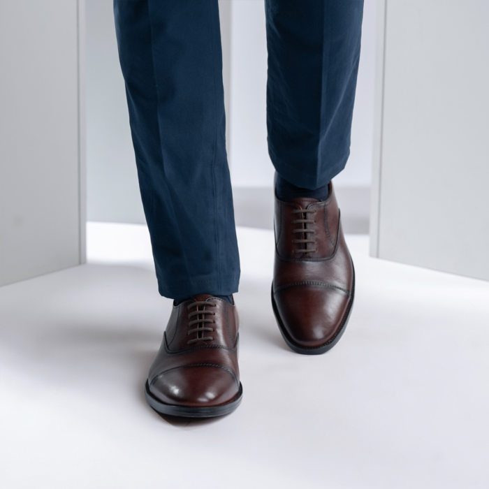 Professor Oxford Burnished Brown Leather Shoes