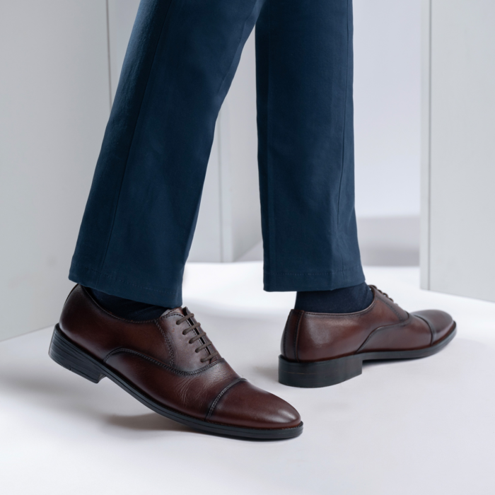 Professor Oxford Burnished Brown Leather Shoes