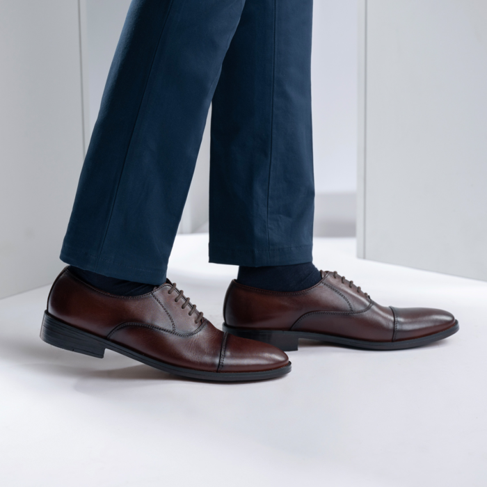 Professor Oxford Burnished Brown Leather Shoes