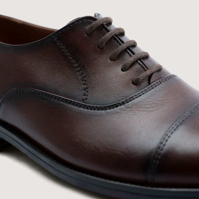 Professor Oxford Burnished Brown Leather Shoes