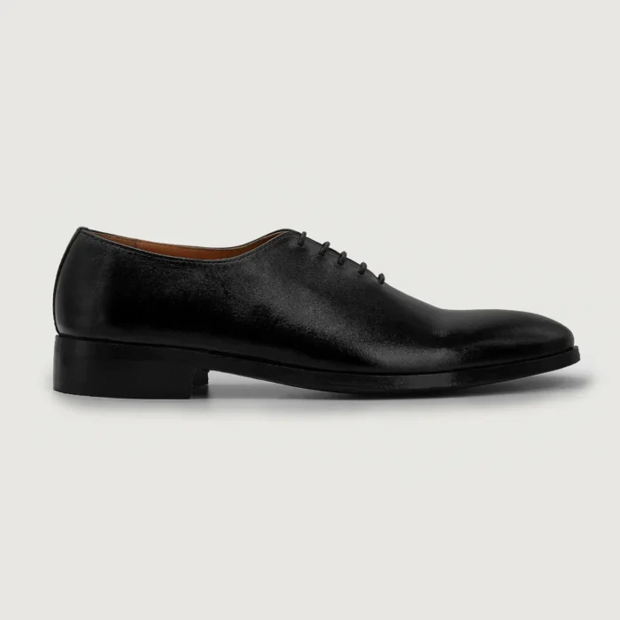 Director Wholecut Black Leather Shoes