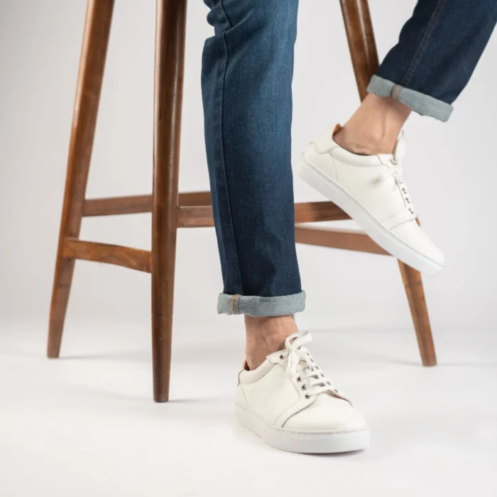 Carter Runn White Leather Sneakers