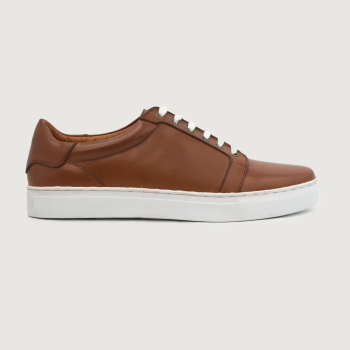 Carter Runn Tan Leather Sneakers