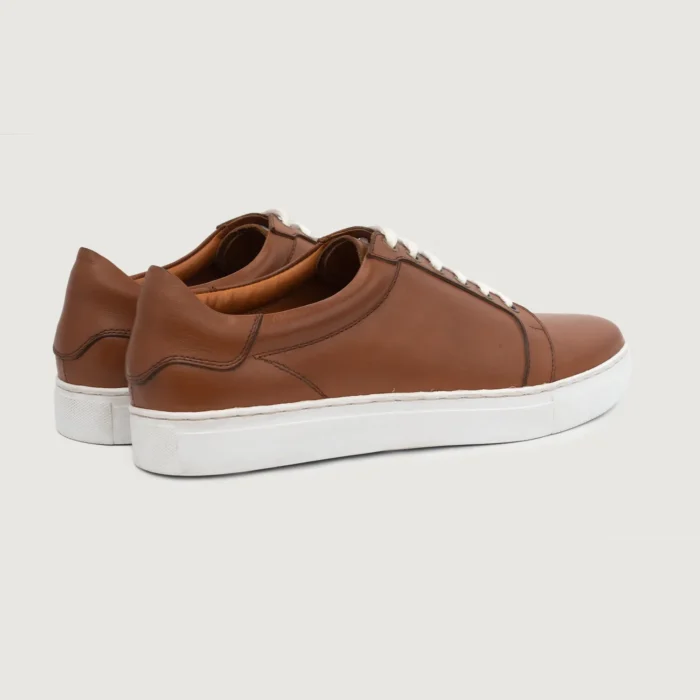 Carter Runn Tan Leather Sneakers