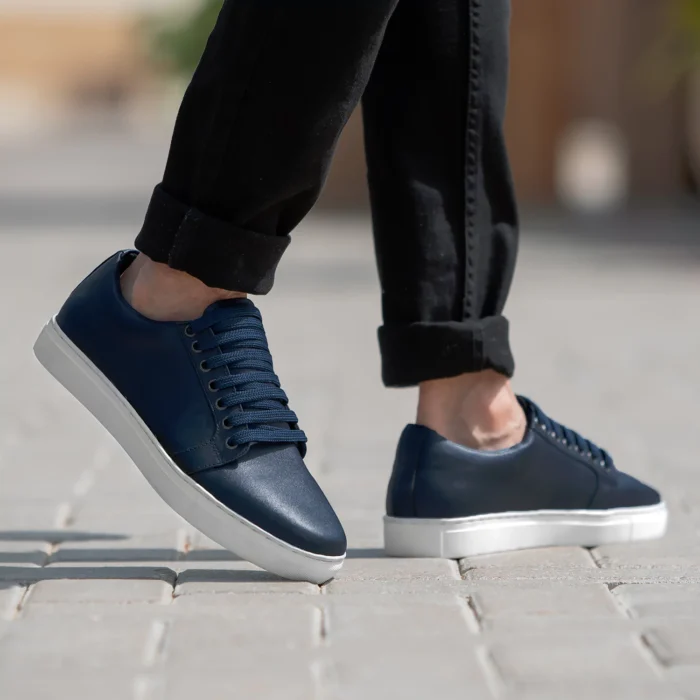 Murphy Low Top Midnight Blue Leather Sneakers