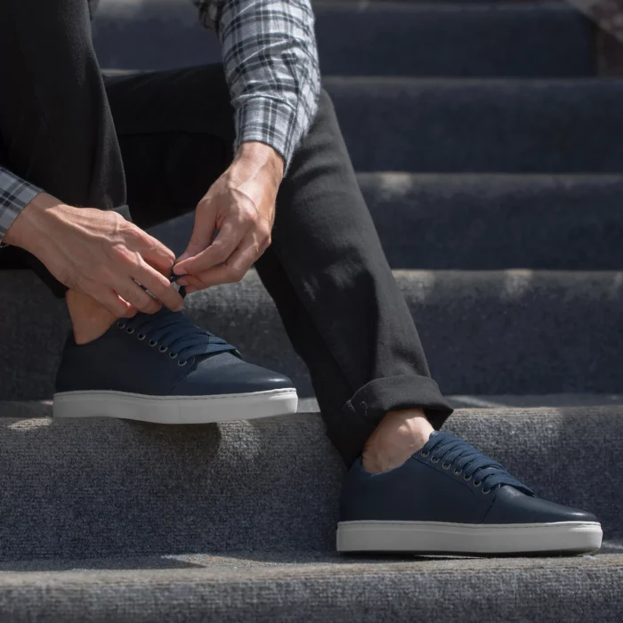 Murphy Low Top Midnight Blue Leather Sneakers