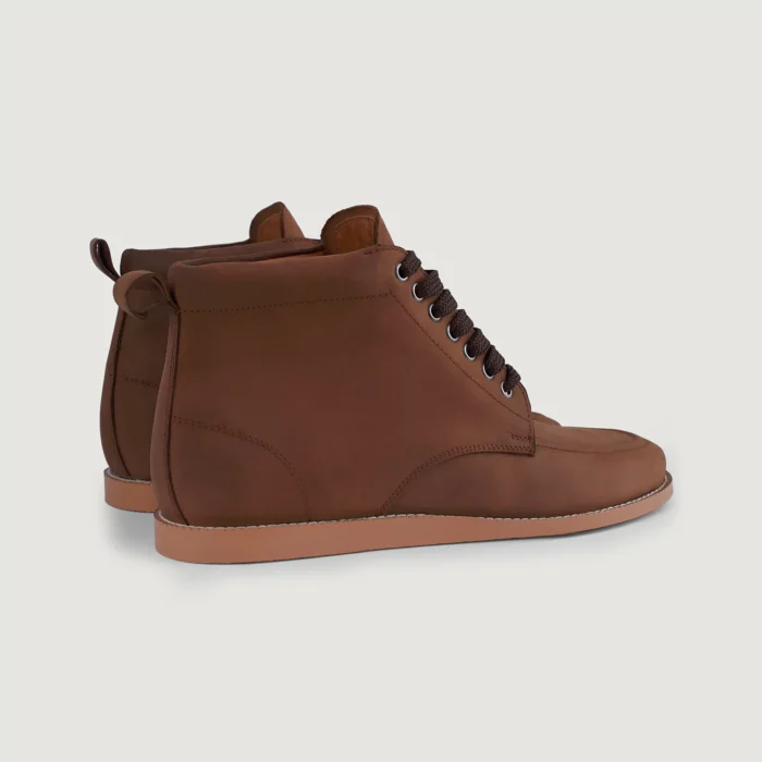 Bearman Moc Toe Pull-up Brown Leather Boots