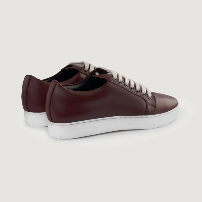 Murphy Low Top Maroon Leather Sneakers