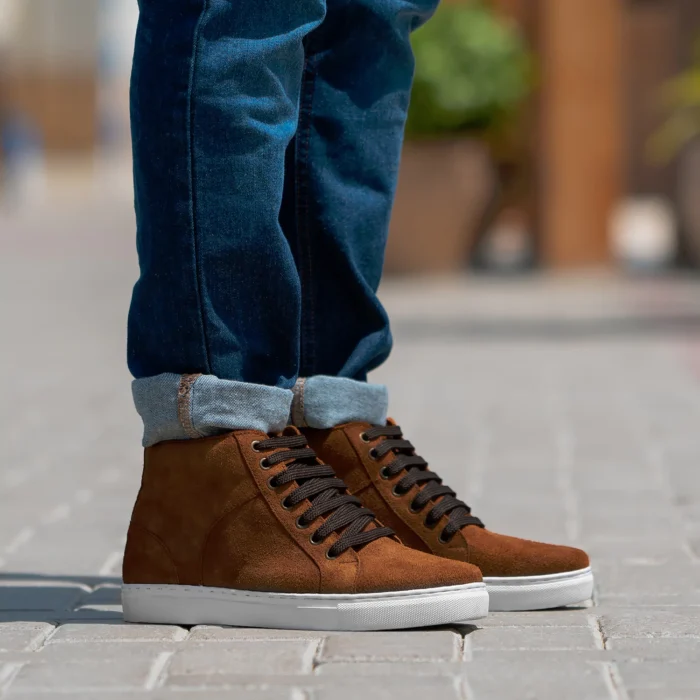 Marty High Top Brown Suede Sneakers