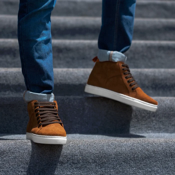 Marty High Top Brown Suede Sneakers