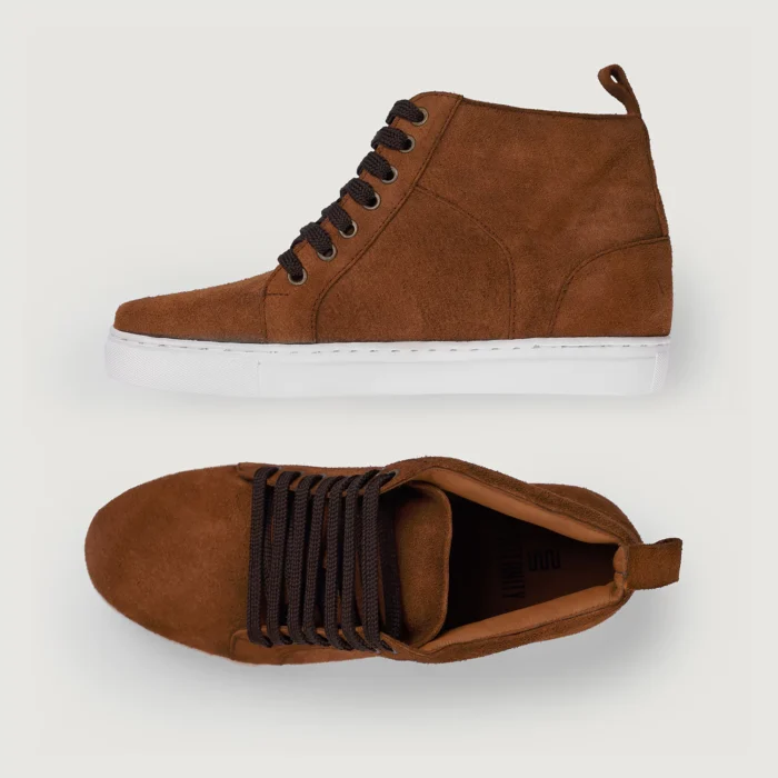 Marty High Top Brown Suede Sneakers