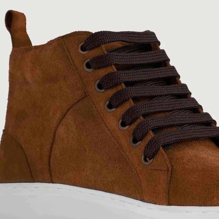 Marty High Top Brown Suede Sneakers