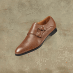 Albany Brown Leather Double Monk Strap Shoes