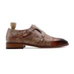 Athens Multi Colour Leather Double Monk Strap Shoes