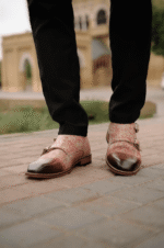 Athens Multi Colour Leather Double Monk Strap Shoes