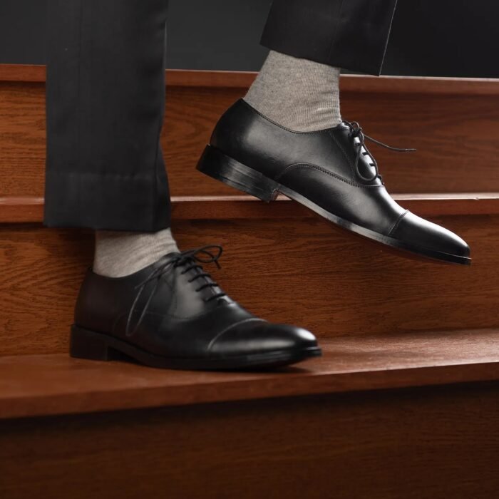 Austin Black Leather Oxford Shoes