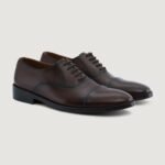 Austin Burnished Brown Leather Oxford Shoes