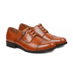 Bangor Tan Leather Derby Shoes