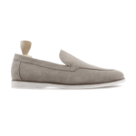 Berea Steel Grey Kid Suede Loafer