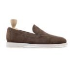 Bogalusa Dark Brown Kid Suede Loafer