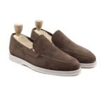 Bogalusa Dark Brown Kid Suede Loafer