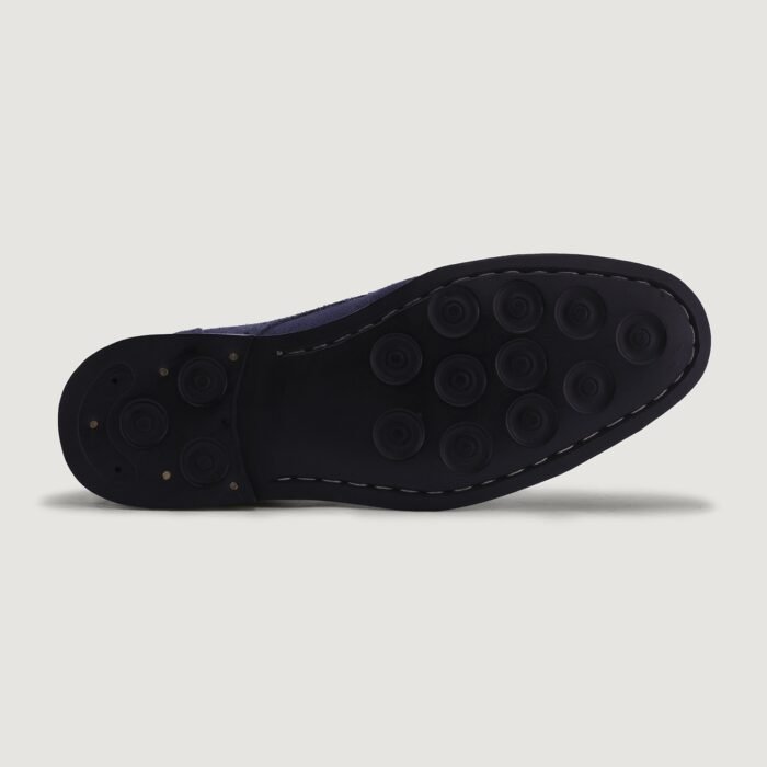 Boston Blue Suede Leather Derby Shoes - StudGuard