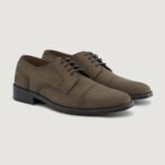 Boston Brown Oil Pullup Leather Derby Shoes - StudGuard