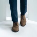 Boston Brown Oil Pullup Leather Derby Shoes - StudGuard