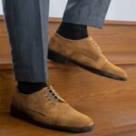Boston Brown Suede Leather Derby Shoes - StudGuard