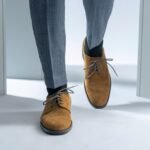Boston Brown Suede Leather Derby Shoes - StudGuard