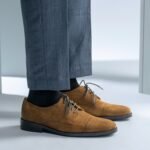 Boston Brown Suede Leather Derby Shoes - StudGuard
