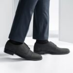 Boston Matte Black Nubuck Leather Derby Shoes - StudGuard