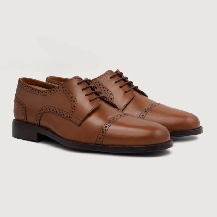 Boston Tan Leather Derby Shoes