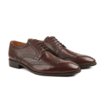 Chanute Brown Leather Derby Shoes
