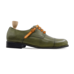 Cicero Green Leather Derby Shoes