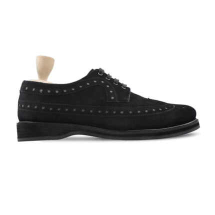 Cortez Black Kid Suede Derby Shoes