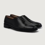 Dallas Black Leather Wholecut Shoes