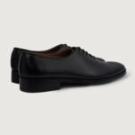 Dallas Black Leather Wholecut Shoes