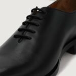 Dallas Black Leather Wholecut Shoes