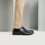 Dallas Black Leather Wholecut Shoes