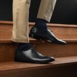 Dallas Black Leather Wholecut Shoes