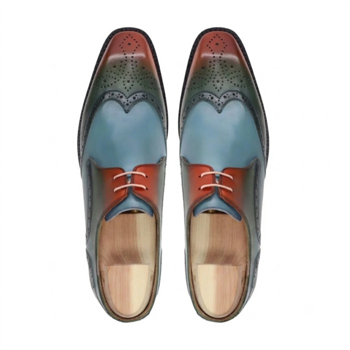 Darien Mulitcolor Leather Derby Shoes