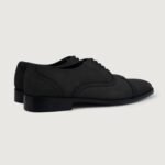 Detroit Black Nubuck Leather Oxford Shoes