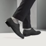 Detroit Black Nubuck Leather Oxford Shoes