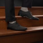 Detroit Black Nubuck Leather Oxford Shoes