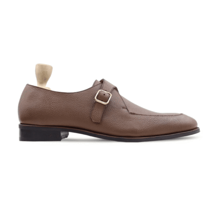 Hanalei Brown Leather Single Monk Strap Shoes